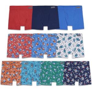 imageFruit of the Loom Boys and Toddler Boxer Briefs Tag Free ampamp Breathable Underwear Assorted Color Multipacks10 Pack  Covered Waist