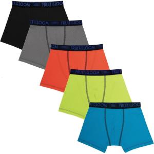 imageFruit of the Loom Boys and Toddler Boxer Briefs Tag Free ampamp Breathable Underwear Assorted Color Multipacks5 Pack  Breathable Micro Mesh