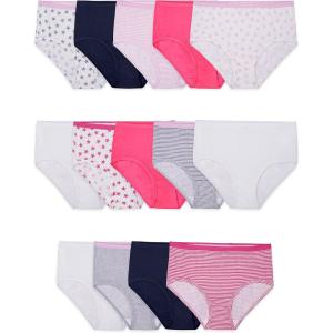 imageFruit of the Loom Girls Eversoft Brief Underwear 6 PackBrief  14 Pack  PinkStarsStripes