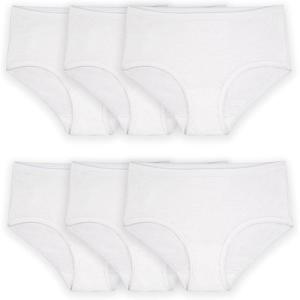 imageFruit of the Loom Girls Eversoft Brief Underwear 6 PackBrief  6 Pack  White