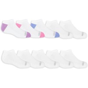 imageFruit of the Loom Girls Everyday No Show Socks 10 PackWhite