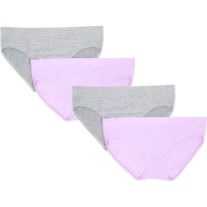 imageFruit of the Loom Girls MultiPack Seamless Bikini Briefs  Ultimate Comfort ampamp FlexibilityStellar OrchidGrey Heather