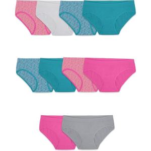 imageFruit of the Loom Girls Seamless Underwear Multipack Hipster10 PackAssorted