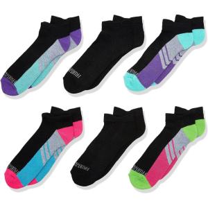 imageFruit of the Loom Little Girls 10 Pair No Show SocksBlack Assorted