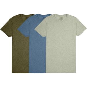 imageFruit of the Loom Mens Tee Undershirts Moisture Wicking ampamp Tag Free Short Sleeve Pocket TShirtsAssorted Earth Tones  3 Pack  Pocket