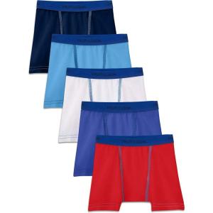 imageFruit of the Loom Toddler Boys 5 Pack Cotton Stretch Boxer BriefsCotton Stretch  5 Pack  Assorted
