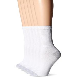imageFruit of the Loom Womens 6 Pack Core Crew Socks White Shoe Size 812