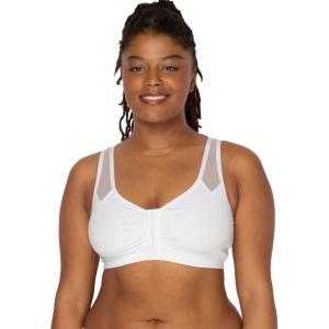 imageFruit of the Loom Womens Comfort Front Close Sport Bra with Mesh StrapsWhite