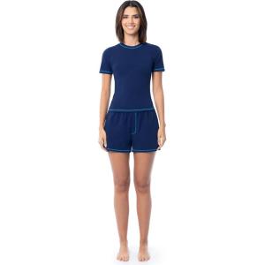 imageFruit of the Loom Womens Energize Sleeve Tee and Shorts Sleep Pajama SetNavy