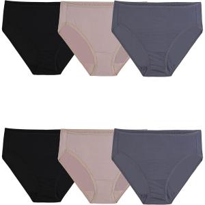 imageFruit of the Loom Womens High Cut Briefs Fit for Me Plus Size UnderwearHi Cut  Microfiber  Assorted