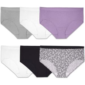 imageFruit of the Loom Womens High Cut Briefs Fit for Me Plus Size UnderwearHipster  Cotton  Assorted