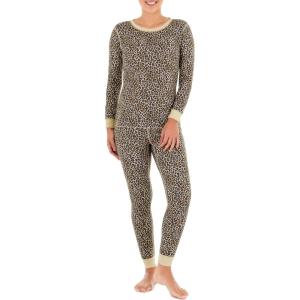 imageFruit of the Loom Womens Micro Waffle Premium Thermal SetAnimal Print