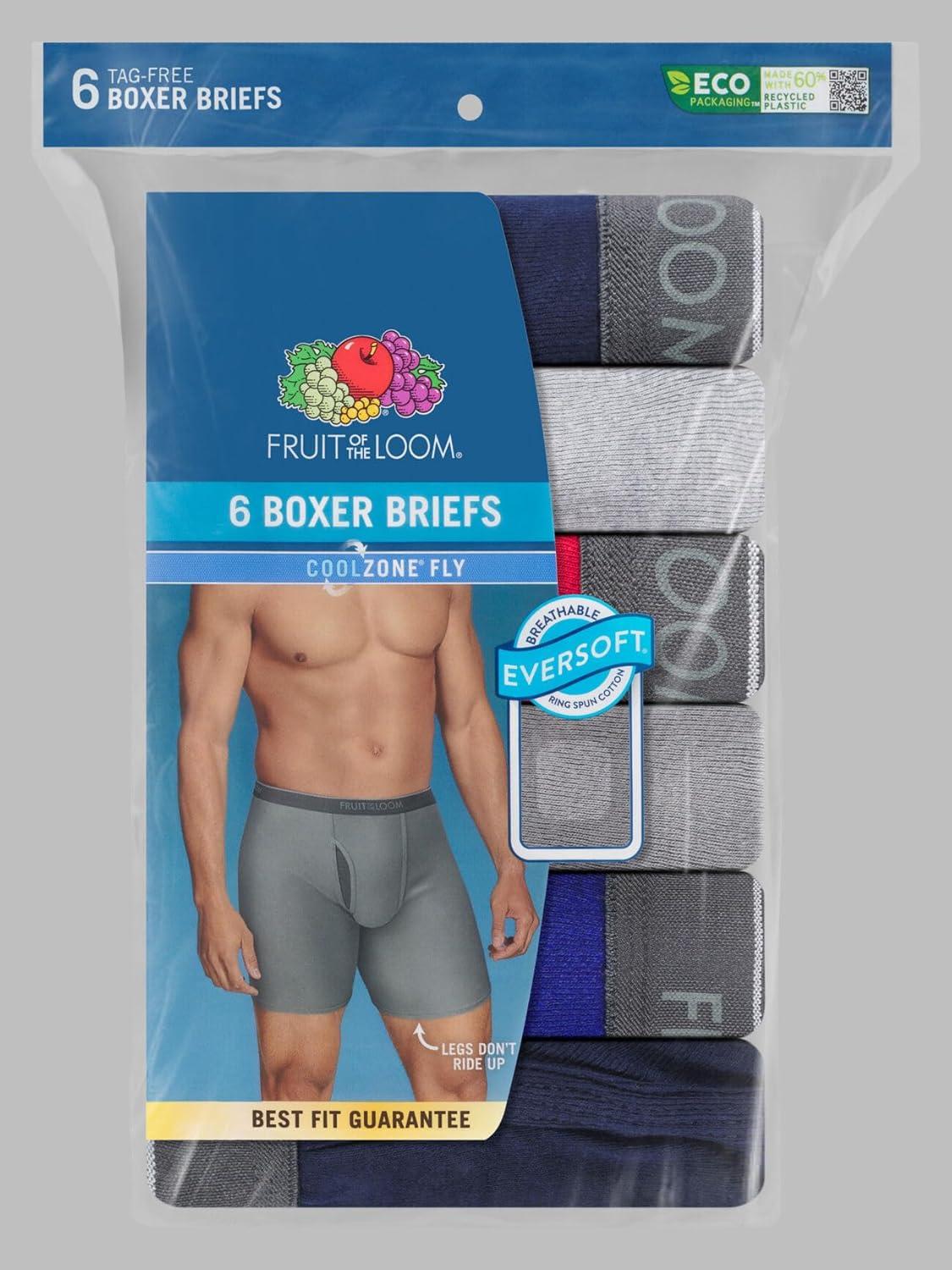 imageFruit of the Loom Mens Coolzone Boxer Briefs Moisture Wicking ampamp Breathable Assorted Color Multipacks6 Pack  Assorted Colors