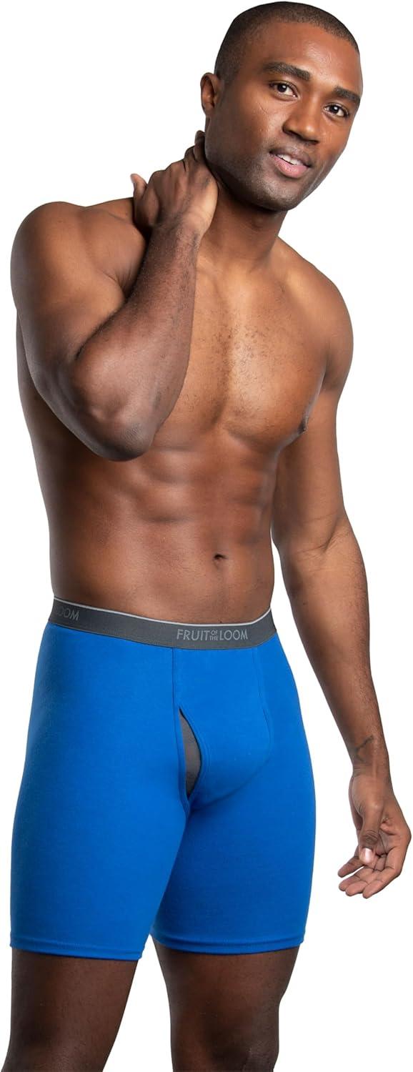 imageFruit of the Loom Mens Coolzone Boxer Briefs Moisture Wicking ampamp Breathable Assorted Color MultipacksLong Leg  7 Pack  Assorted Colors