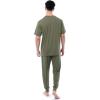 imageFruit of the Loom Mens 360 Stretch Crewneck Top and Jogger Pant Sleep Pajama SetDusty Olive