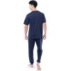imageFruit of the Loom Mens 360 Stretch Crewneck Top and Jogger Pant Sleep Pajama SetNavy
