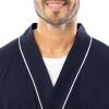imageFruit of the Loom Mens Jersey Knit Kimono RobeNavy