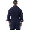 imageFruit of the Loom Mens Jersey Knit Kimono RobeNavy