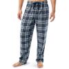 imageFruit of the Loom Mens Jersey Knit Top and Flannel Pant Pajama Sleep SetGreenNavy Plaid