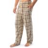 imageFruit of the Loom Mens Jersey Knit Top and Flannel Pant Pajama Sleep SetRedKhaki Plaid