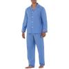 imageFruit of the Loom Mens Long Sleeve Broadcloth Pajama SetFrench Blue