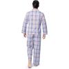 imageFruit of the Loom Mens Long Sleeve Broadcloth Pajama SetIvoryBlueRed Plaid