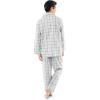 imageFruit of the Loom Mens Long Sleeve Broadcloth Pajama SetNaturalGreen Plaid