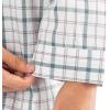 imageFruit of the Loom Mens Long Sleeve Broadcloth Pajama SetNaturalGreen Plaid