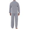 imageFruit of the Loom Mens Long Sleeve Broadcloth Pajama SetNavyWhite Check