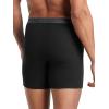 imageFruit of the Loom Mens Premium TagFree Cotton Underwear Regular ampamp Big ManBoxer Brief  4 Pack  BlackGray