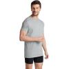 imageFruit of the Loom Mens TagFree Cotton UndershirtsRegular  Crew  4 Pack BlackGrey