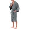 imageFruit of the Loom Mens Waffle Kimono RobeGrey Heather