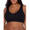 imageFruit of the Loom Womens 2Pack Full Coverage Wireless Cotton BraSoft ampamp Everyday ComfortGrey HeatherBlack Hue