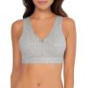 imageFruit of the Loom Womens 2Pack Full Coverage Wireless Cotton BraSoft ampamp Everyday ComfortGrey HeatherBlack Hue