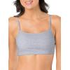 imageFruit of the Loom Womens MultiPack Spaghetti Strap Cotton Sports BraBlackWhiteHeather Grey