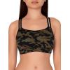 imageFruit of the Loom Womens MultiPack Spaghetti Strap Cotton Sports BraPetite Modern CamoflageWhiteBlack