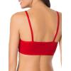 imageFruit of the Loom Womens MultiPack Spaghetti Strap Cotton Sports BraRed HotWhiteGrey Heather