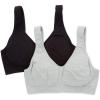 imageFruit of The Loom Womens Wireless Seamless BraBlack HueGrey Heather