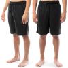 imageFruit of the Loom Mens 2Pack Jersey Knit Sleep Pajama ShortsBlackBlack