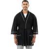 imageFruit of the Loom Mens Jersey Knit Kimono RobeBlack