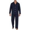 imageFruit of the Loom Mens Long Sleeve Broadcloth Pajama SetNavy Blue