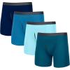 imageFruit of the Loom Mens Premium TagFree Cotton Underwear Regular ampamp Big ManBoxer Brief  4 Pack  Assorted Blues