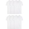imageFruit of the Loom Mens VNeck Undershirts Moisture Wicking ampamp Tag Free Also Available in Tall SizesTall Man  White  6 Pack