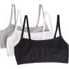 imageFruit of the Loom Womens MultiPack Spaghetti Strap Cotton Sports BraBlackWhiteHeather Grey