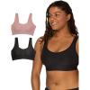 imageFruit of the Loom Womens Wireless Full Coverage Bra Pack w Built In Pads  Smooth Supportive ampamp AllDay Comfort FitBlackRose Shadow
