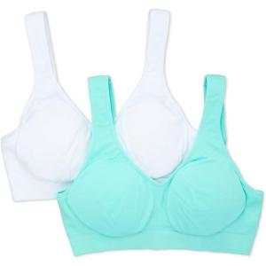imageFruit of The Loom Womens Wireless Seamless BraAruba BlueWhite