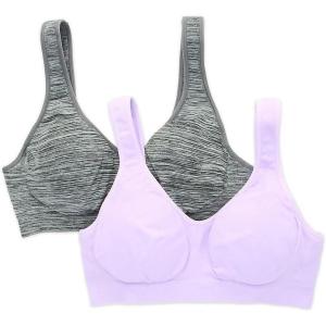 imageFruit of The Loom Womens Wireless Seamless BraLilac WhisperCharcoal Heather