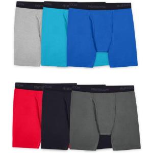 imageFruit of the Loom Mens Big and Tall TagFree UnderwearBig Man  Cotton Stretch Boxer Brief  6 Pack RedBlueGrey