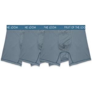 imageFruit of the Loom Mens Getaway Boxer Briefs Lightweight Breathable Fabric Quick Dry ampamp Odor ControlRegular Leg  Gray