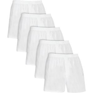 imageFruit of the Loom Mens Tag Free Woven Boxer Shorts Relaxed Fit Moisture Wicking Assorted Color MultipacksWhite